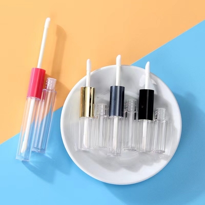 1 ml, 1,5 ml e 2,5 ml de recipientes de cabeça dupla personalizados para tubo de brilho labial vazio