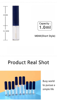 1 ml de plástico 1.5 ml e 2.5 ml recipiente vazio fino para tubo de brilho labial