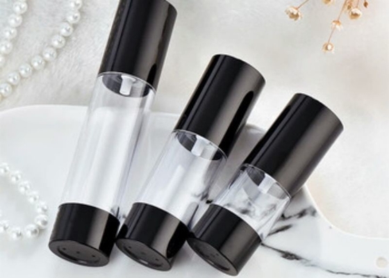 Garrafa de plástico sem ar de forma regular de 15 ml Aplicação em embalagem cosmética