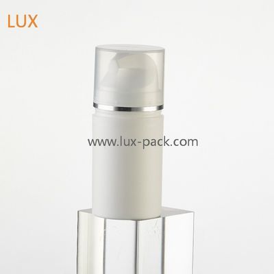 Frasco de bomba airless de plástico de 50ml para creme cosmético com dosagem de 0,2ml