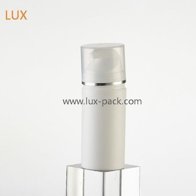 Frasco de bomba airless de plástico de 50ml para creme cosmético com dosagem de 0,2ml