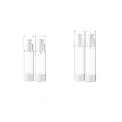 Frasco de plástico a vácuo cosmético para séruns e cremes, personalizado de 15ml, 30ml, 50ml, 80ml, 100ml e 120ml