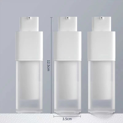 Frasco quadrado airless de plástico PP de 30ml 50ml com bomba