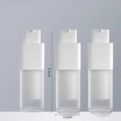 Frasco quadrado airless de plástico PP de 30ml 50ml com bomba