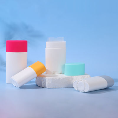 Recipiente de plástico para fragrância de 35g 50g 75g para bálsamo desodorante