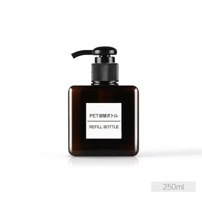 Garrafa de loção PETG quadrada com cabeça de bomba para produtos cosméticos - 10000pcs MOQ