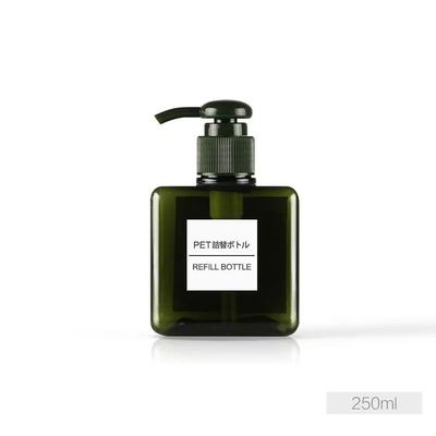 Garrafa de loção PETG quadrada com cabeça de bomba para produtos cosméticos - 10000pcs MOQ