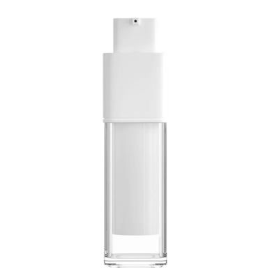 Frasco de bomba airless quadrado de plástico personalizado para creme de loção nos tamanhos 15ML, 30ML e 50ML