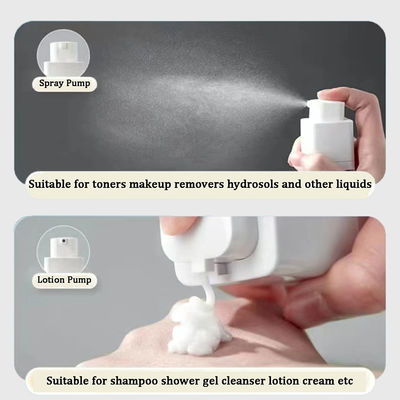 Frasco de bomba airless quadrado de plástico personalizado para creme de loção nos tamanhos 15ML, 30ML e 50ML