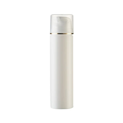 Frasco Airless de PP Plástico por Atacado com Anel Dourado UV e Capacidade de 15ml-200ml para Aplicações Cosméticas