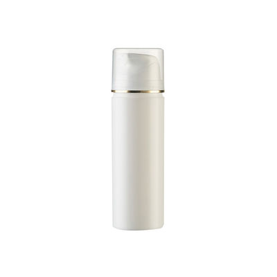 Frasco Airless de PP Plástico por Atacado com Anel Dourado UV e Capacidade de 15ml-200ml para Aplicações Cosméticas