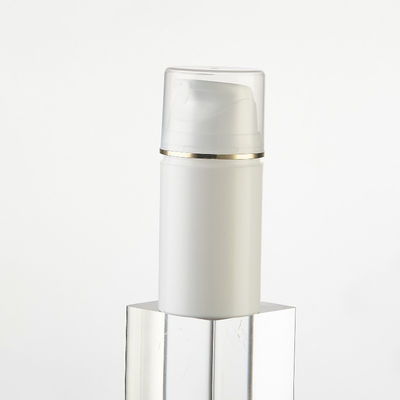 Frasco Airless de PP Plástico por Atacado com Anel Dourado UV e Capacidade de 15ml-200ml para Aplicações Cosméticas