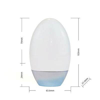 Customizado 50g Oval Forma frasco de creme de proteção solar com UV Silver Cap para 50ml PP embalagem cosmética