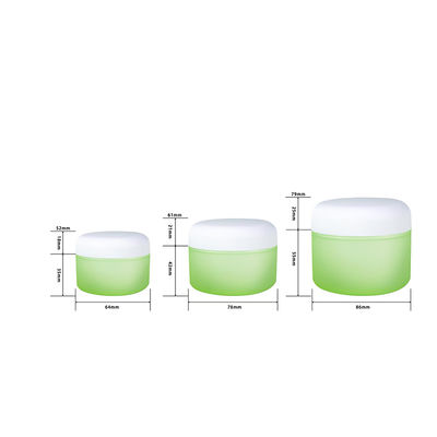 Frasco de creme de plástico PP com superfície fosca branco azul com 100% PP fresco para embalagem cosmética