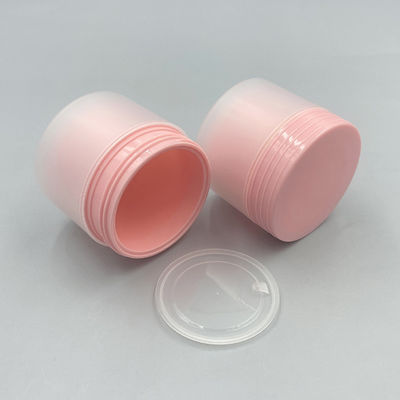 Cor personalizada 80g Matt Dupla camada PP plástico Jar de creme redondo com 20 dias de tempo de entrega