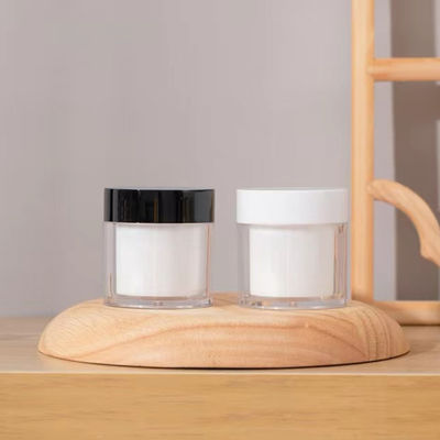 15g 30g 50g AS de luxo plástico de camada dupla frasco redondo de creme para cosméticos