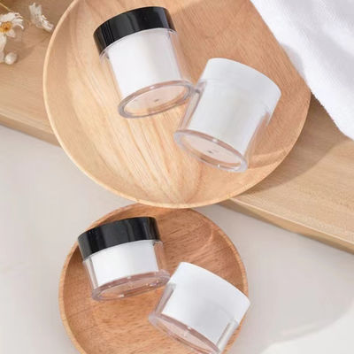15g 30g 50g AS de luxo plástico de camada dupla frasco redondo de creme para cosméticos