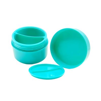 50+50g PP Plastic Double Shell Cream Jar for Thick Viscous Formulas with No Mechanical Stress and High Particulates Compatibility