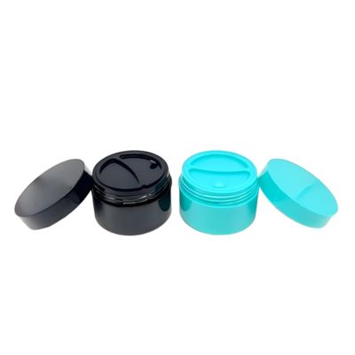 50+50g Matt PP Plastic Cream Jar com colher e casca dupla para embalagem cosmética com 20 dias de prazo