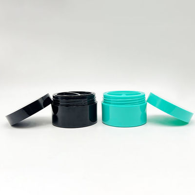 50+50g Matt PP Plastic Cream Jar com colher e casca dupla para embalagem cosmética com 20 dias de prazo