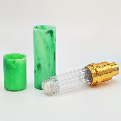 Superfície de padrão de mármore elegante ABS garrafa de perfume de 5 ml com fundo de spray de preenchimento muito popular Suporte de vendas personalização