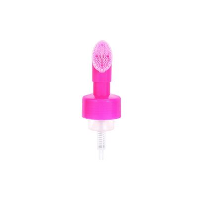 42/410 43/410 Customized Plastic Foaming Pump With Silicone Brush for Facial Skin Clean