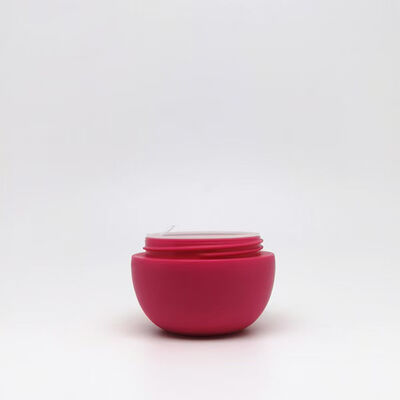 Pote de creme plástico de formato esférico nos tamanhos 5g, 25g, 50g e 80g com impressão de arte personalizada para embalagens de cuidados com a pele