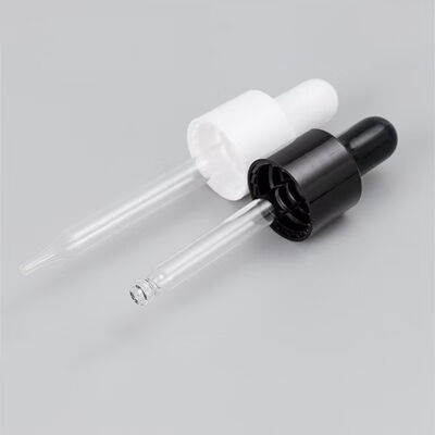 18mm 20mm 24mm Necksize Silicone Pipette Dropper plástico para óleo essencial com resistência química e medição precisa
