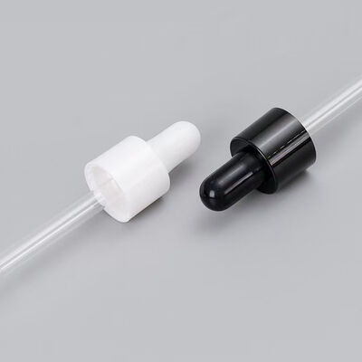 18mm 20mm 24mm Necksize Silicone Pipette Dropper plástico para óleo essencial com resistência química e medição precisa