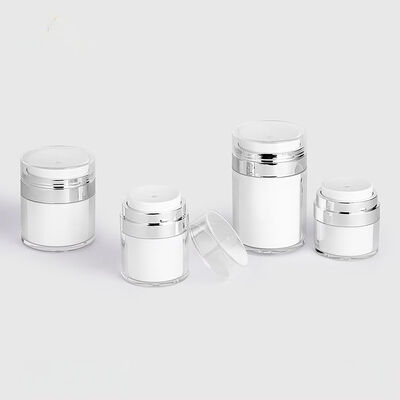 30g 50g 100g PP PS Plastic Airless Cream Jar with Airless Pump and Customized Logo