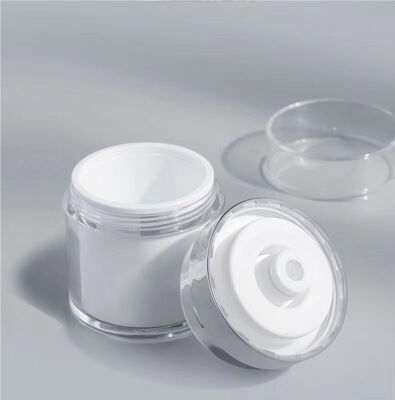 Gráfico de frascos sem ar de luxo com projeto à prova de vazamento sem resíduos e acabamento fosco/brilhante para creme cosmético