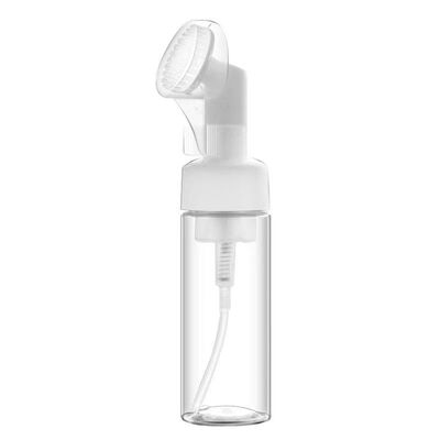 100 ml de garrafa de escova de silicone reutilizável de 200 ml com bomba de espuma para limpador facial e dispensador de sabão