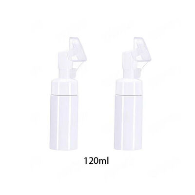 100 ml de garrafa de escova de silicone reutilizável de 200 ml com bomba de espuma para limpador facial e dispensador de sabão