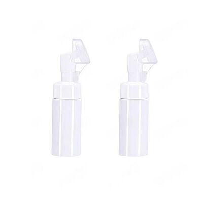 100 ml de garrafa de escova de silicone reutilizável de 200 ml com bomba de espuma para limpador facial e dispensador de sabão