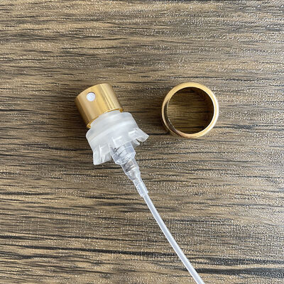 Pulverizador de névoa fina de alumínio-plástico de 15 mm de tamanho de pescoço com vedação anti-fuga para perfume