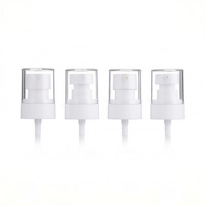 Dispensador de loção de plástico premium com tampa clara para produtos de cuidados com a pele, cosméticos e cuidados pessoais