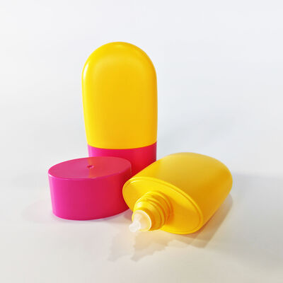 Garrafa de plástico cosmético portátil e personalizável de 50 ml para protetor solar e creme de bebê
