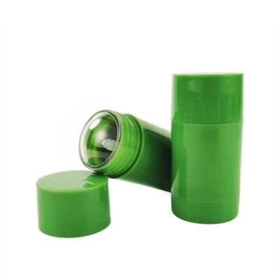 Recipiente de desodorante de plástico de cor customizada de PP / OEM / ODM Marca particular 15g 30g 50g 75g Botão de perfume rolante para cuidados com o corpo