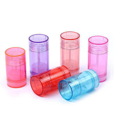 Recipiente de desodorante de plástico de cor customizada de PP / OEM / ODM Marca particular 15g 30g 50g 75g Botão de perfume rolante para cuidados com o corpo