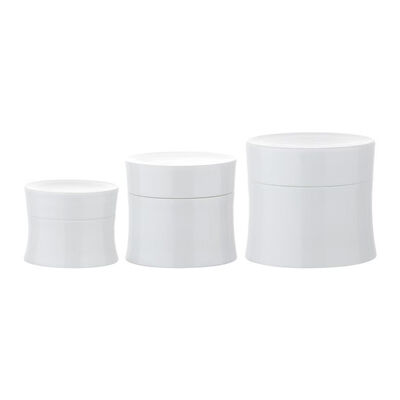 Grátis 15g 30g 50g frasco de creme de plástico de casca dupla com PP de qualidade alimentar para cuidados com a pele e cremes cosméticos