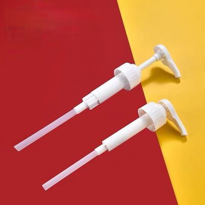 Bomba dispensadora de xarope de plástico PP de qualidade alimentar por atacado com grande dosagem 8cc 10cc 30cc em tamanhos de 28mm 33mm 38mm