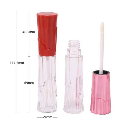 Tubos de plástico de brilho labial de 6 ml - recipiente cosmético vazio à prova de vazamento para maquiagem labial