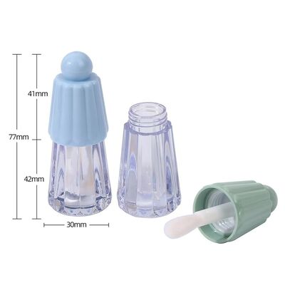 Tubo de Batom Líquido de Plástico Ecológico de 4,5ml Tipo Guarda-chuva para Produtos de Cuidados Labiais