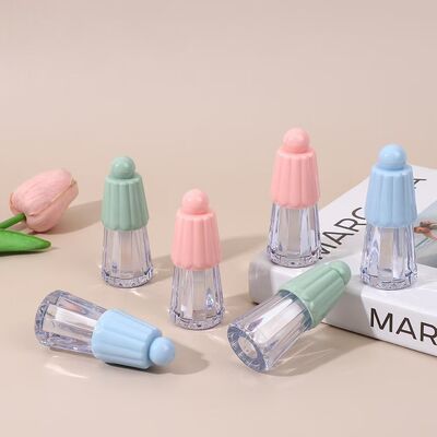 Tubo de Batom Líquido de Plástico Ecológico de 4,5ml Tipo Guarda-chuva para Produtos de Cuidados Labiais